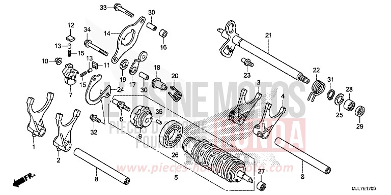 SCHALTTROMMEL von Integra 750 CANDY ARCADIAN RED (R305) von 2014